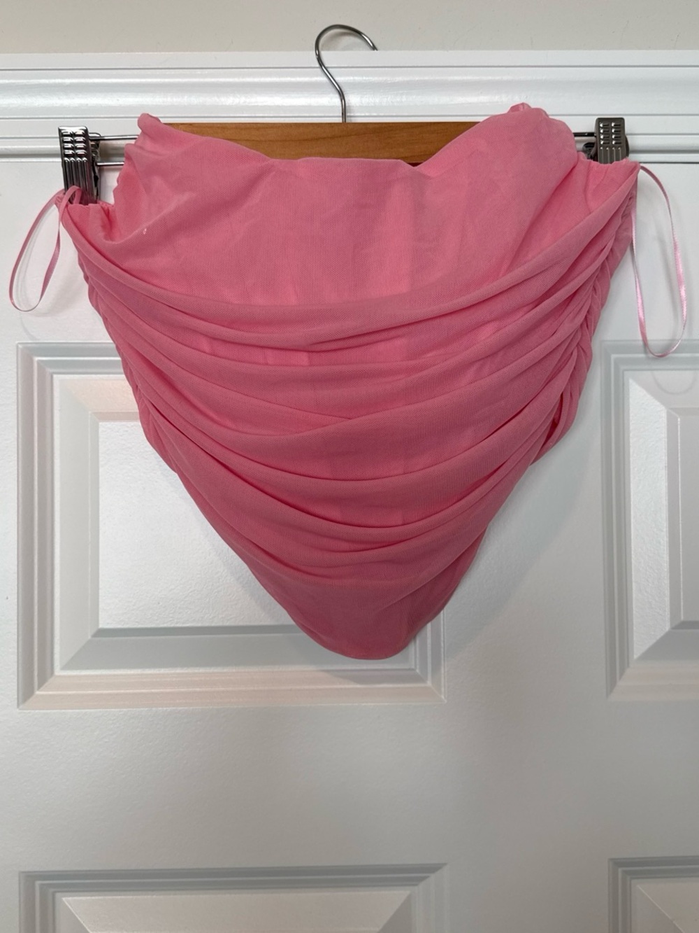 Hazel boutique, pink corset top with adjustable back closure and boning NWT